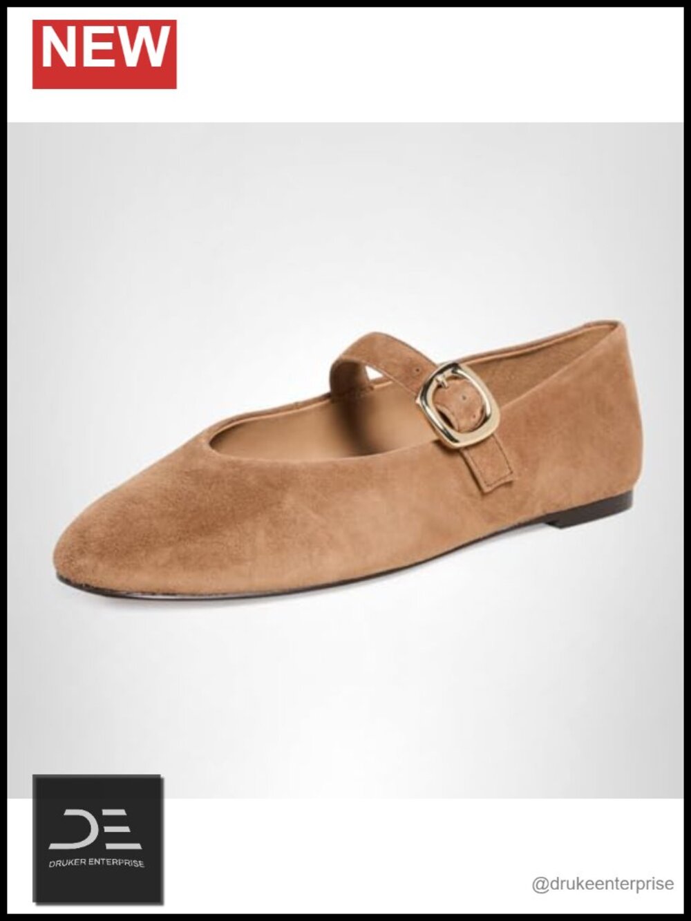 Madewell Remy Mary Jane Flats Sculptural Buckle Leather Suede Padded Footbed